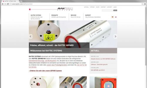 RAYTEC SYSTEMS AG: Mehrsprachiger Auftritt mit geschütztem Kundenbereich