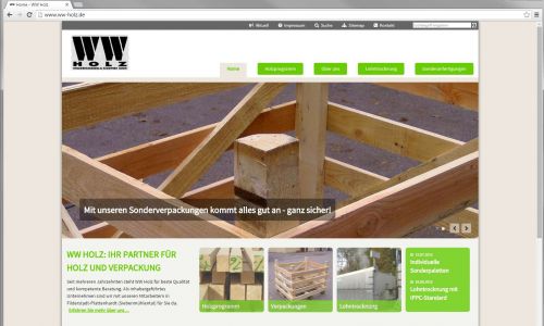 WW Holz: Responsive Unternehmens-Webseite