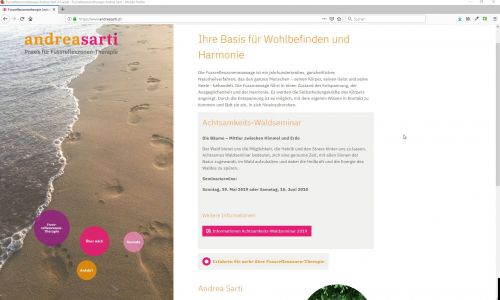 Andrea Sarti Fussreflexzonentherapie: Praxisportrait, responsiv umgesetzt mit Contao