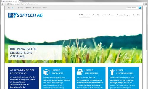 PK Softech AG: Unternehmensportal mit News, Downloads und Video-Demos